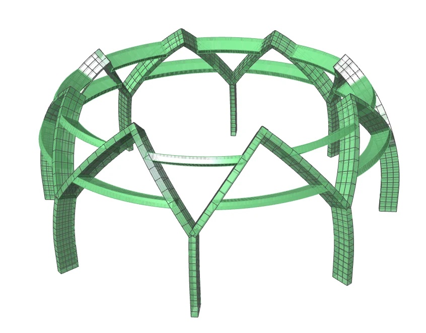 Truss pattern with column truss